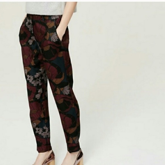 LOFT Pants - LOFT Autumn Floral Pants